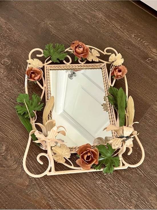 Other - Vintage Metal Tole mirror candle sconce 14/18 Inches